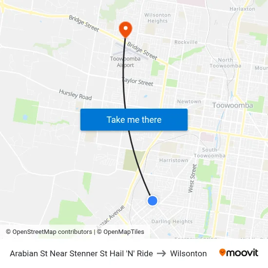 Arabian St Near Stenner St Hail 'N' Ride to Wilsonton map