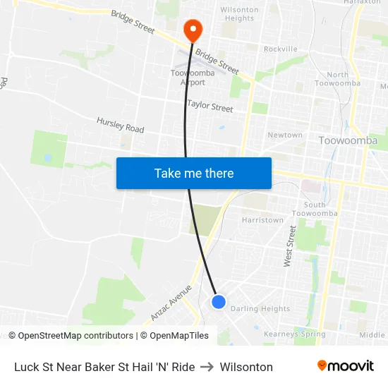Luck St Near Baker St Hail 'N' Ride to Wilsonton map