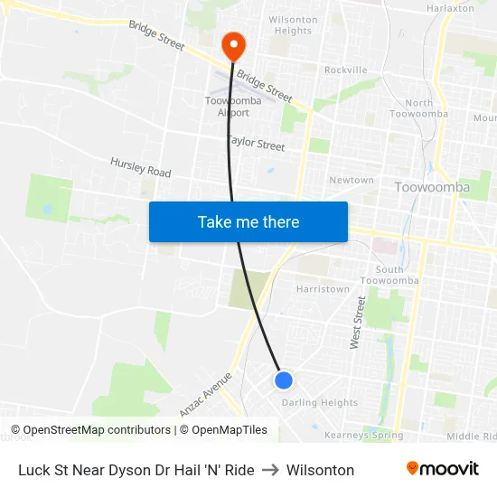 Luck St Near Dyson Dr Hail 'N' Ride to Wilsonton map