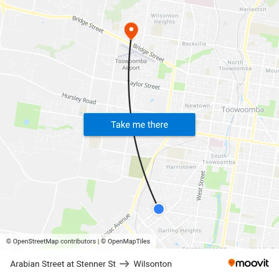 Arabian Street at Stenner St to Wilsonton map