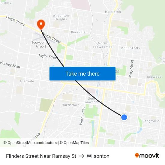 Flinders Street Near Ramsay St to Wilsonton map