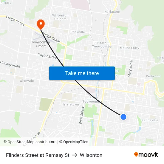 Flinders Street at Ramsay St to Wilsonton map