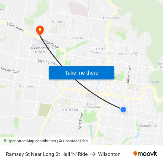 Ramsay St Near Long St Hail 'N' Ride to Wilsonton map