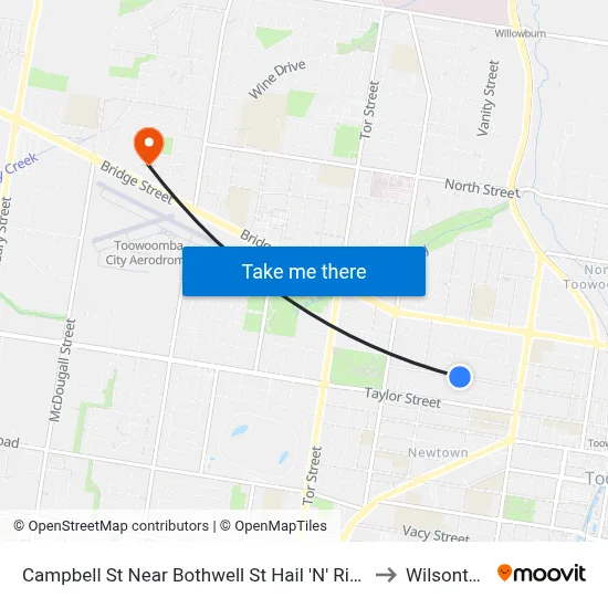 Campbell St Near Bothwell St Hail 'N' Ride to Wilsonton map