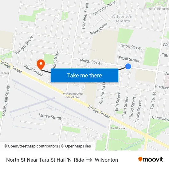 North St Near Tara St Hail 'N' Ride to Wilsonton map