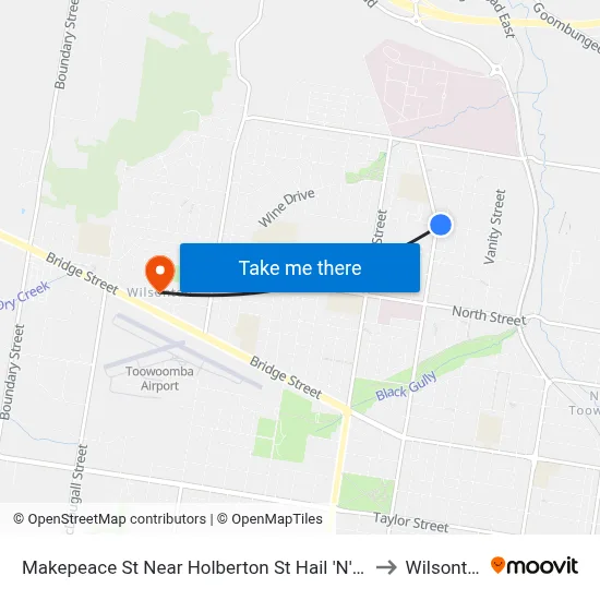Makepeace St Near Holberton St Hail 'N' Ride to Wilsonton map