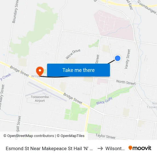 Esmond St Near Makepeace St Hail 'N' Ride to Wilsonton map