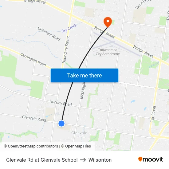 Glenvale Rd at Glenvale School to Wilsonton map