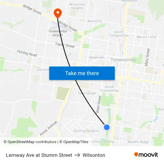Lemway Ave at Stumm Street to Wilsonton map