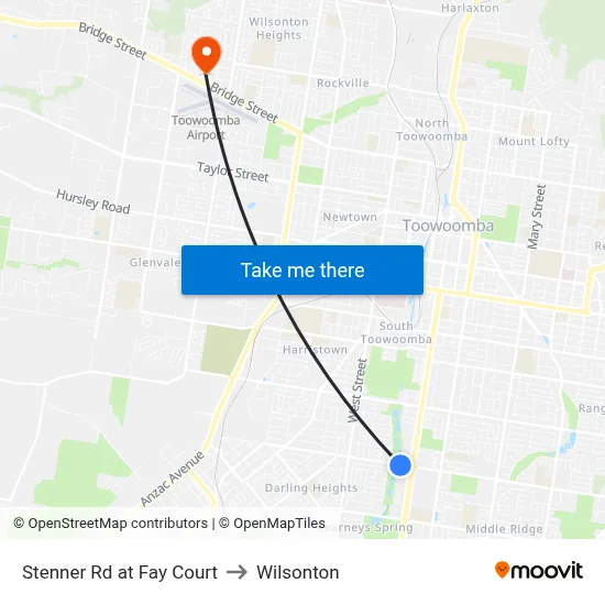 Stenner Rd at Fay Court to Wilsonton map