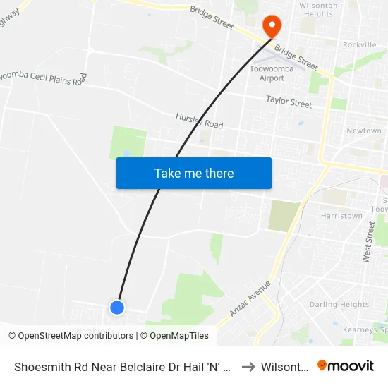 Shoesmith Rd Near Belclaire Dr Hail 'N' Ride to Wilsonton map