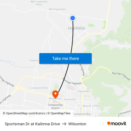 Sportsman Dr at Kalimna Drive to Wilsonton map