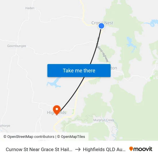 Curnow St Near Grace St Hail 'N' Ride to Highfields QLD Australia map