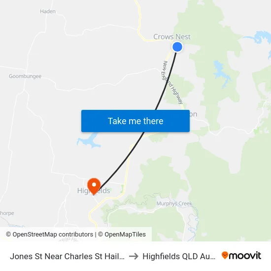 Jones St Near Charles St Hail 'N' Ride to Highfields QLD Australia map