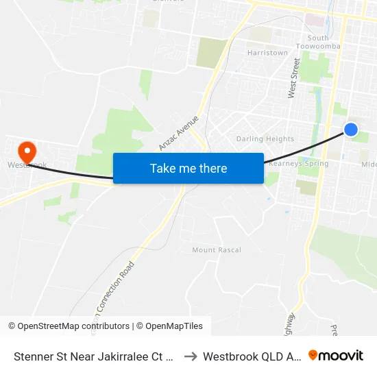 Stenner St Near Jakirralee Ct Hail 'N' Ride to Westbrook QLD Australia map