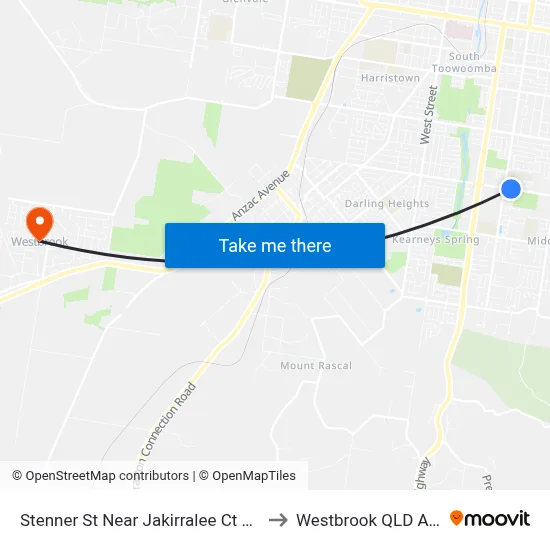 Stenner St Near Jakirralee Ct Hail 'N' Ride to Westbrook QLD Australia map