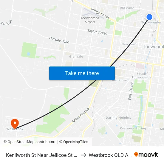 Kenilworth St Near Jellicoe St Hail 'N' Ride to Westbrook QLD Australia map