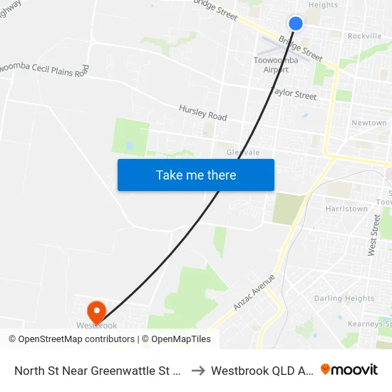 North St Near Greenwattle St Hail 'N' Ride to Westbrook QLD Australia map