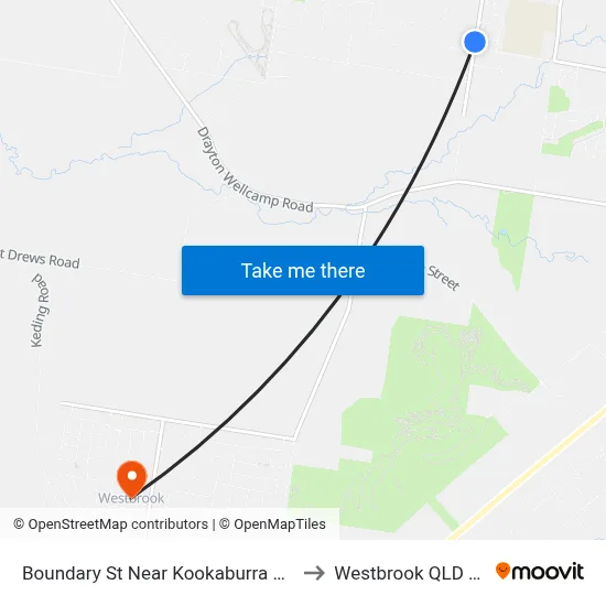 Boundary St Near Kookaburra Cr Hail 'N' Ride to Westbrook QLD Australia map