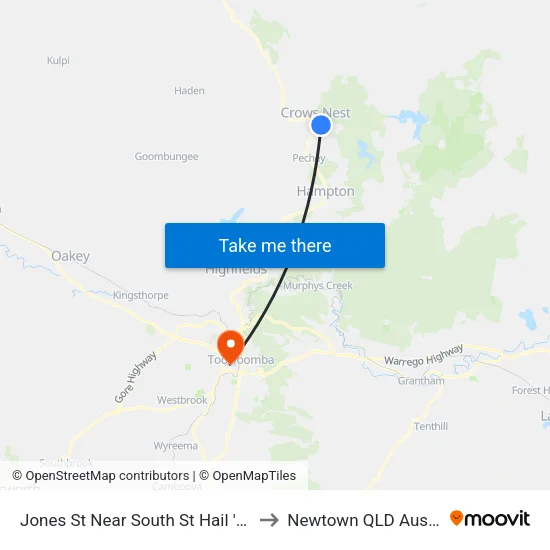 Jones St Near South St Hail 'N' Ride to Newtown QLD Australia map