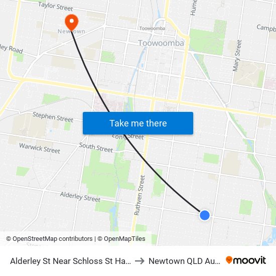Alderley St Near Schloss St Hail 'N' Ride to Newtown QLD Australia map