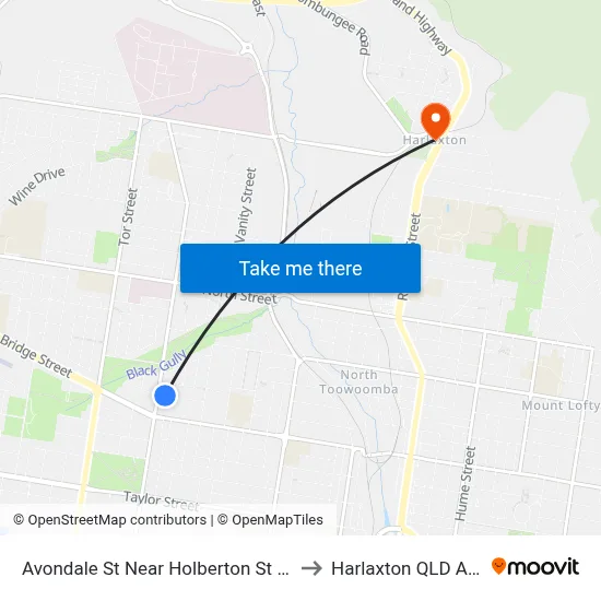 Avondale St Near Holberton St Hail 'N' Ride to Harlaxton QLD Australia map