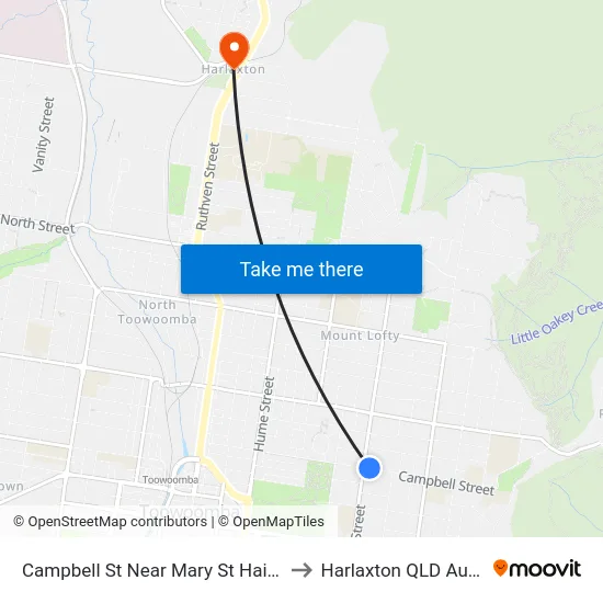 Campbell St Near Mary St Hail 'N' Ride to Harlaxton QLD Australia map