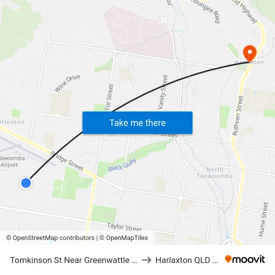 Tomkinson St Near Greenwattle St Hail 'N' Ride to Harlaxton QLD Australia map