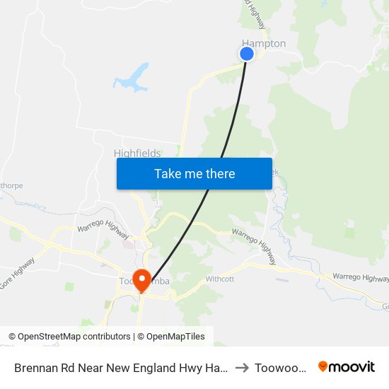 Brennan Rd Near New England Hwy Hail 'N' Ride to Toowoomba map