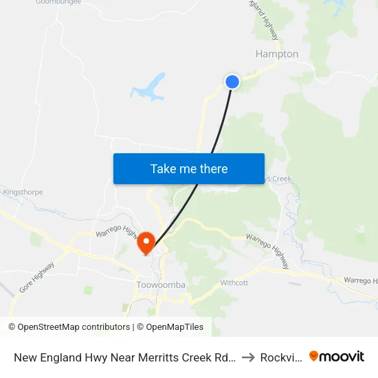 New England Hwy Near Merritts Creek Rd Hnr to Rockville map