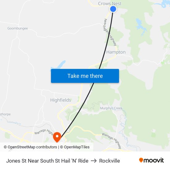 Jones St Near South St Hail 'N' Ride to Rockville map