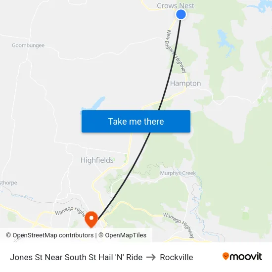 Jones St Near South St Hail 'N' Ride to Rockville map