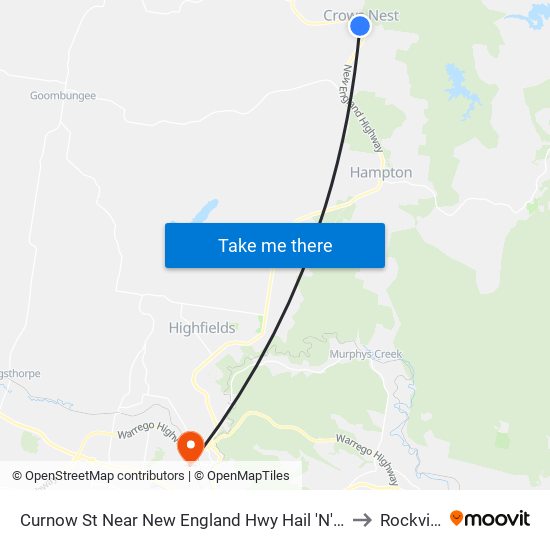 Curnow St Near New England Hwy Hail 'N' Ride to Rockville map