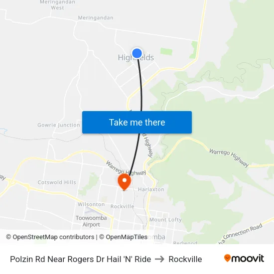 Polzin Rd Near Rogers Dr Hail 'N' Ride to Rockville map