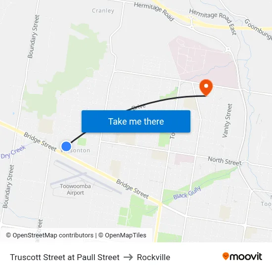 Truscott Street at Paull Street to Rockville map