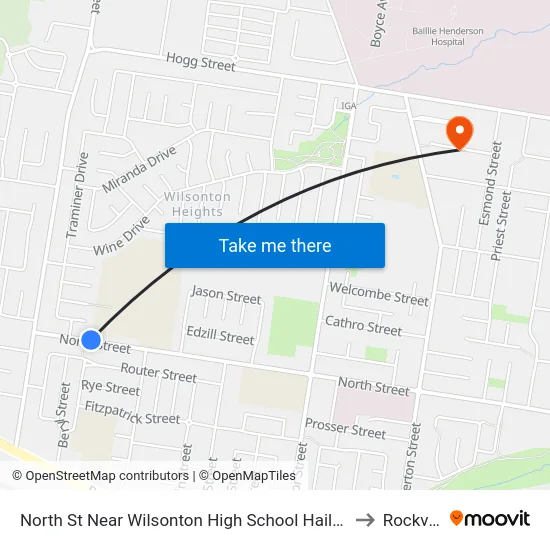 North St Near Wilsonton High School Hail 'N' Ride to Rockville map
