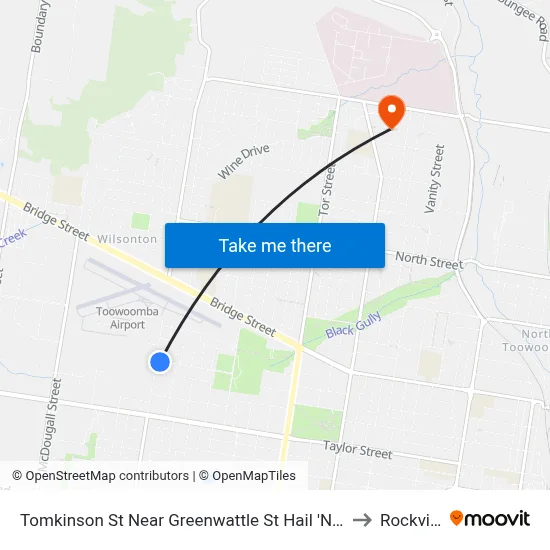 Tomkinson St Near Greenwattle St Hail 'N' Ride to Rockville map
