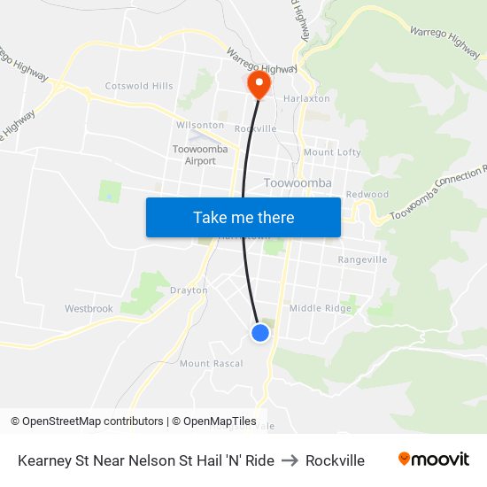 Kearney St Near Nelson St Hail 'N' Ride to Rockville map