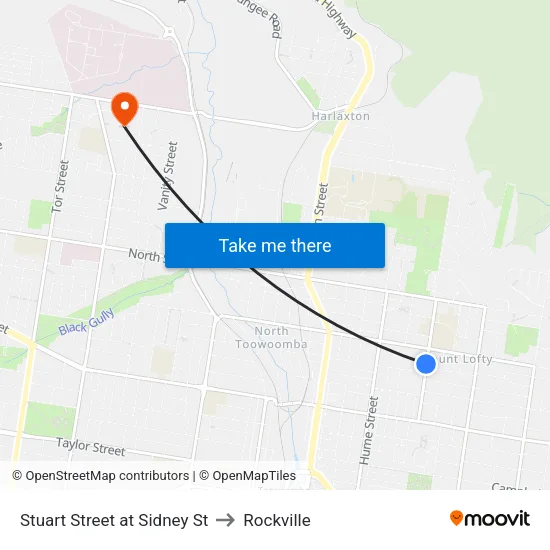 Stuart Street at Sidney St to Rockville map
