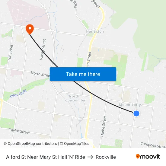 Alford St Near Mary St Hail 'N' Ride to Rockville map