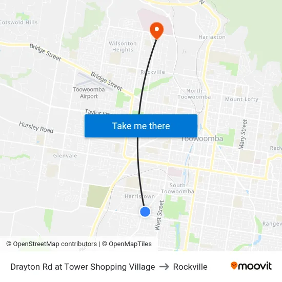 Drayton Rd at Tower Shopping Village to Rockville map
