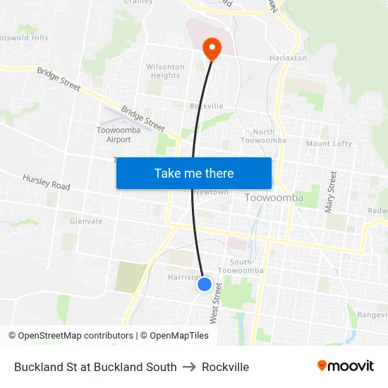 Buckland St at Buckland South to Rockville map