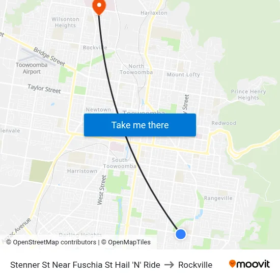 Stenner St Near Fuschia St Hail 'N' Ride to Rockville map