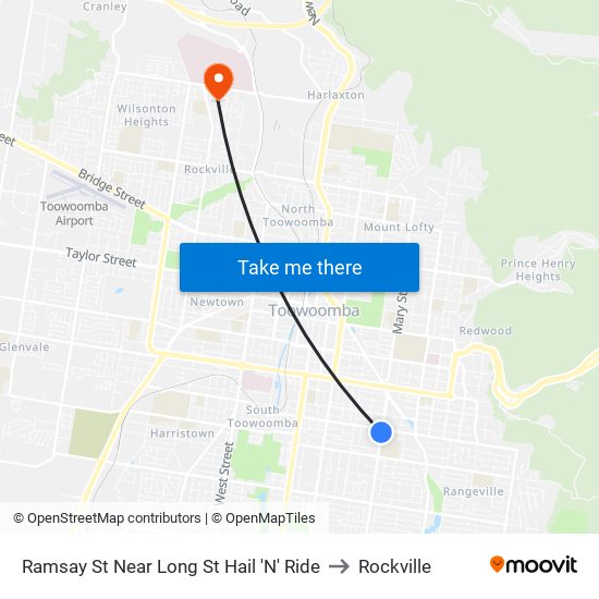 Ramsay St Near Long St Hail 'N' Ride to Rockville map