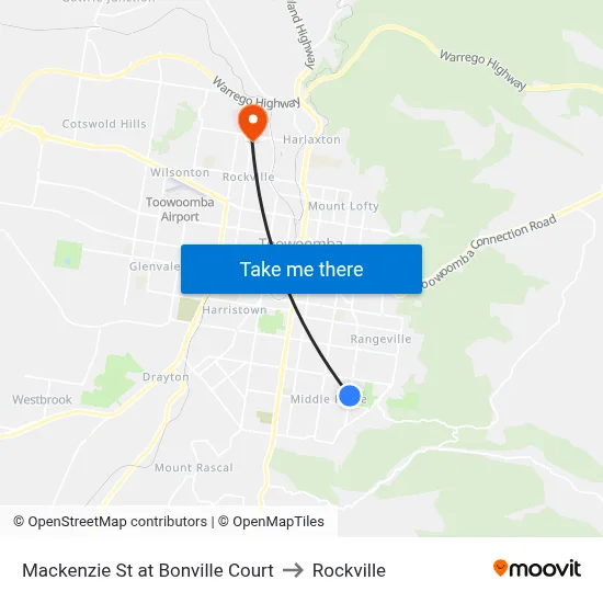 Mackenzie St at Bonville Court to Rockville map