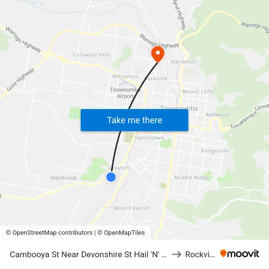 Cambooya St Near Devonshire St Hail 'N' Ride to Rockville map