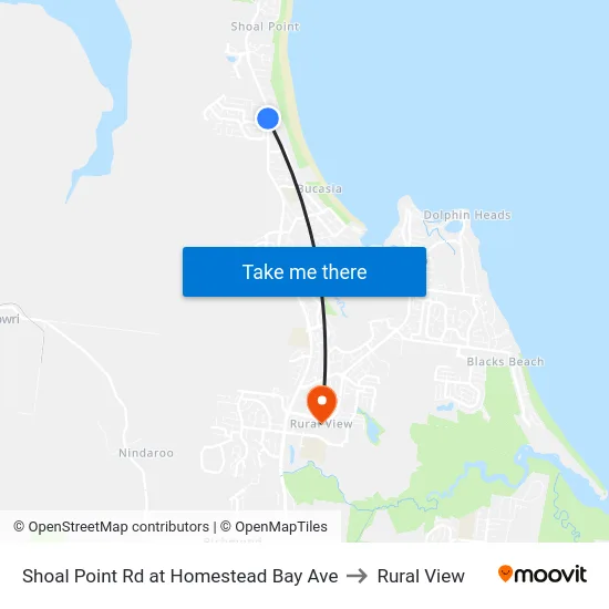 Shoal Point Rd at Homestead Bay Ave to Rural View map