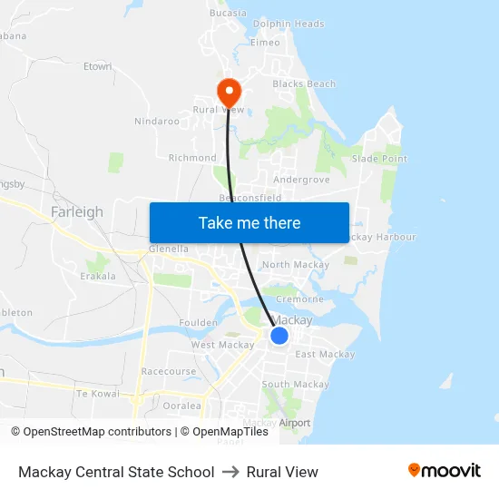 Mackay Central State School to Rural View map