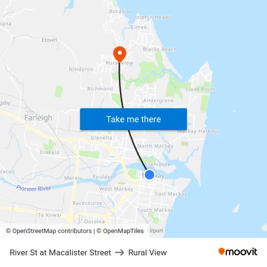 River St at Macalister Street to Rural View map