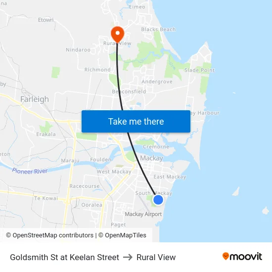 Goldsmith St at Keelan Street to Rural View map